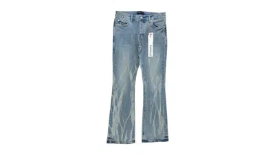 Pre-owned Purple Brand Men's  Calcite Flare Lt Jeans In Indigo