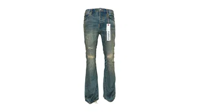 Pre-owned Purple Brand Men's  Flared Vintage Afterglow Jeans In Mid Indigo