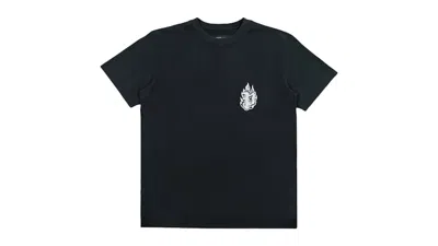 Pre-owned Purple Brand Men's  Hwt Logo Jersey Short Sleeve Tee Shirt In Black/white In Multi