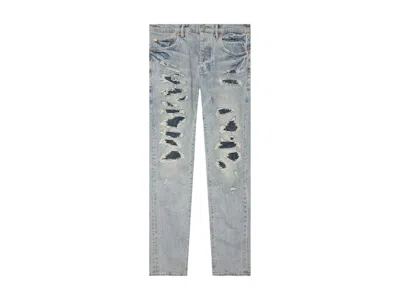 Pre-owned Purple Brand Men's  Low Rise Skinny Jeans In Light Indigo