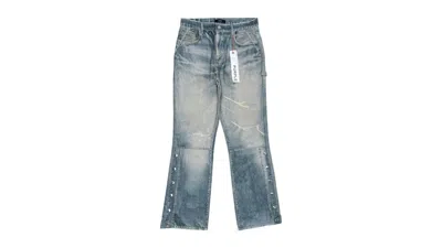 Pre-owned Purple Brand Men's  M5005tbbd325 Twill Snap Carpenter Pant In Blue