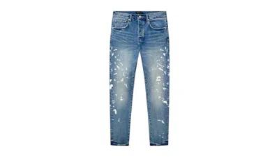 Pre-owned Purple Brand Men's  Manganese Paint Embroidered Jeans In Indigo