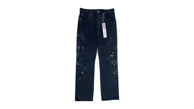 Pre-owned Purple Brand Men's  P011bpib425 Beaded Splatter Jeans In Black