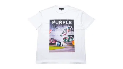 Pre-owned Purple Brand Men's  P101twpu325inside Out Tee Shirt In Brilliant White