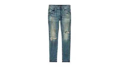 Pre-owned Purple Brand Men's  Skinny 9 To 5 Jeans In Dark Indigo