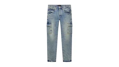 Pre-owned Purple Brand Men's  Skinny Cargo Pant Pumice Jeans In Indigo