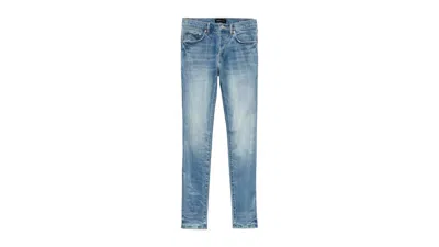 Pre-owned Purple Brand Men's  Skinny Coated Jeans In Light Indigo