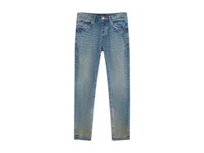 Pre-owned Purple Brand Men's  Skinny Cracked Bronze Denim Jean In Indigo