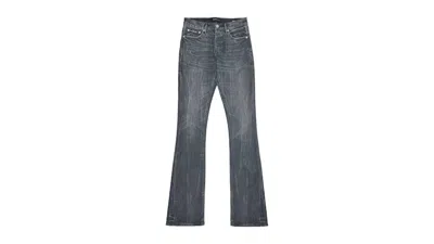 Pre-owned Purple Brand Men's  Super Stack Flare Coated Jean In Black