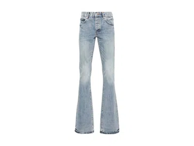 Pre-owned Purple Brand Men's  Super Stack Flare Jean In Mid Indigo