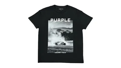 Pre-owned Purple Brand Men's  Textured Inside Out Tee Shirt In Black