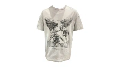 Pre-owned Purple Brand Men's  Textured Inside Out Tee Shirt In Heather In Gray