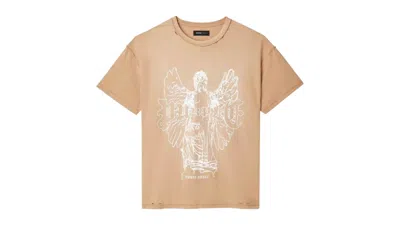 Pre-owned Purple Brand Men's  Textured Inside Out Tee Shirt In Tan