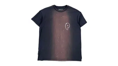 Pre-owned Purple Brand Men's  Textured Jersey Inside Out Tee Shirt In Black