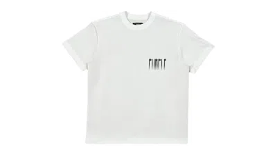 Pre-owned Purple Brand Men's  Textured Jersey Short Sleeve Tee Shirt In White