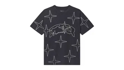Pre-owned Purple Brand Men's  Textured Short Sleeve Tee Shirt Beauty Tee Shirt In Black