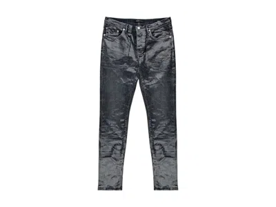 Pre-owned Purple Brand Men's  Tiled Overlay Jean In Black