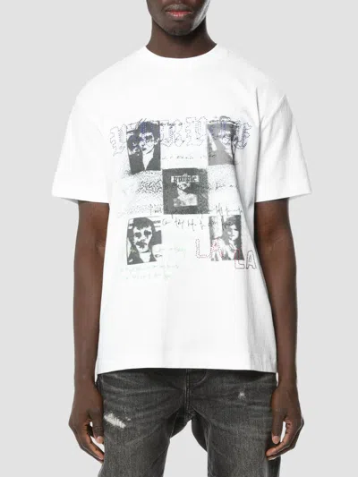 Purple Brand Portraits Graphic-print T-shirt In White