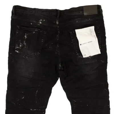 Purple Brand Metallic Silver Jeans In Black