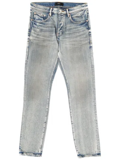 Purple Brand Mid Rise Slim Straight Leg Glow Dirty Jean In Blue