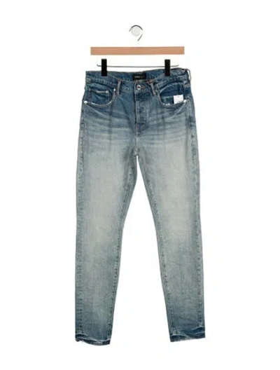 Pre-owned Purple Brand Mid-rise Skinny Leg Jeans In Blue
