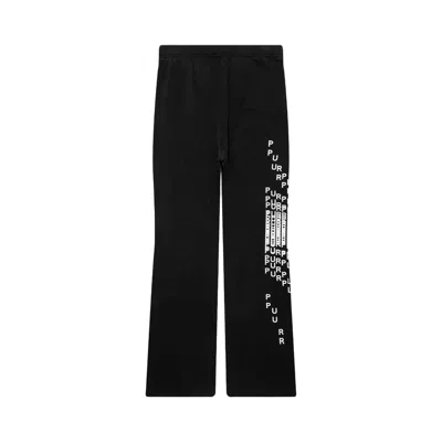 Pre-owned Purple Brand Midweight Fleece Flared Pant 'black' | Men's Size S