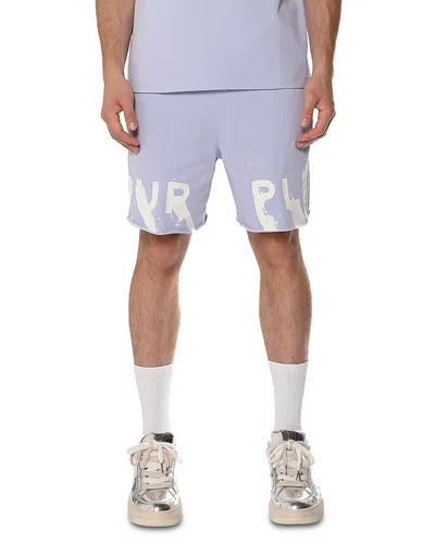 Purple Brand Midweight Fleece Pull On Shorts In Purple