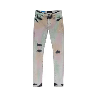 Pre-owned Purple Brand Muted Skinny Jeans 'acid Camo' | Multi-color | Men's Size 30