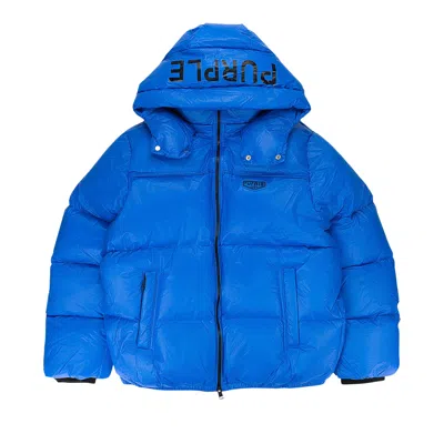 Pre-owned Purple Brand Nylon Down Puffer Jacket 'blue' | Men's Size Xl