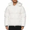 Purple Brand Nylon Down Puffer Jacket In Snow White In White