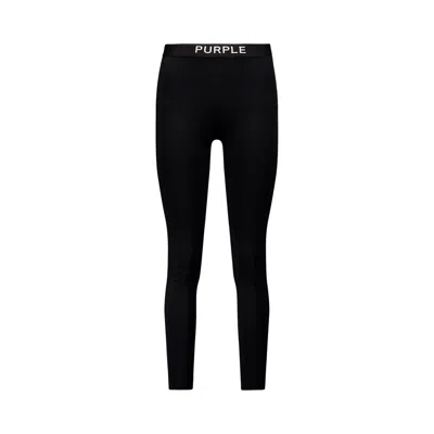 Pre-owned Purple Brand Nylon Knit Leggings 'black' | Women's Size Xl