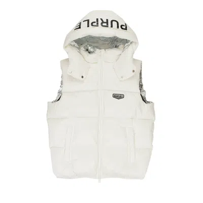 Pre-owned Purple Brand Nylon Puffer Vest 'white' | Men's Size S
