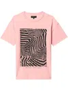 Purple Brand Inside Out Graphic Tee In Pink