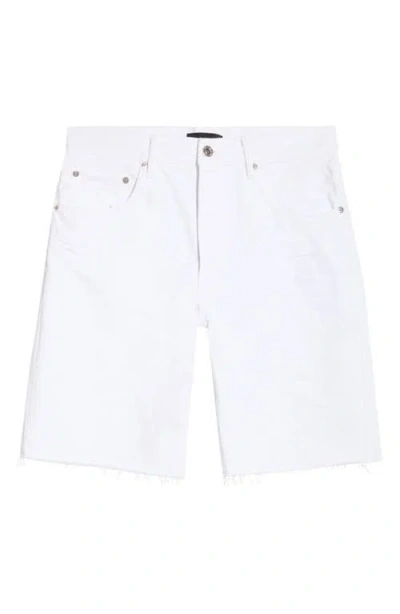 Purple Brand Optic White Denim Cutoff Shorts