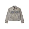 Purple Brand Arcilla Faded Denim Jacket In Neutral