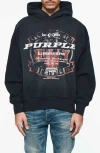 PURPLE BRAND PURPLE BRAND OVERSIZE FLEECE GRAPHIC HOODIE