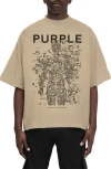 Purple Brand Oversize Graphic T-shirt In Neutral