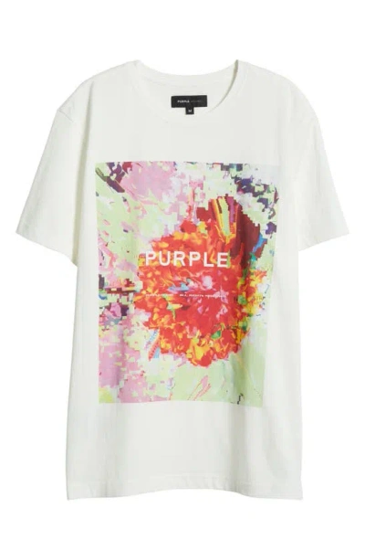 Purple Brand Oversize Graphic T-shirt In White