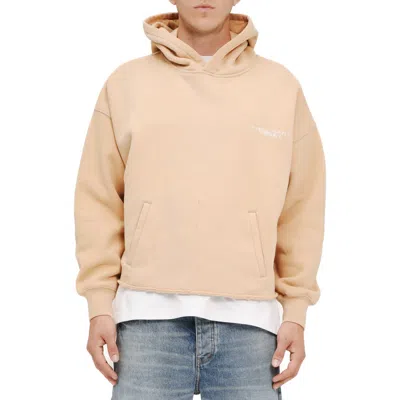 Purple Brand Oversize Heavyweight Fleece Graphic Hoodie In Ecru