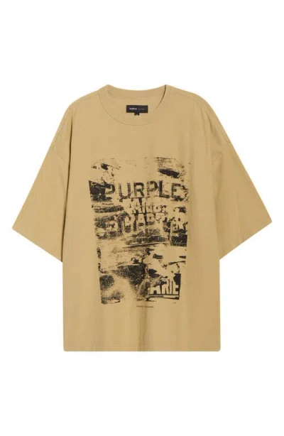 Purple Brand Oversize Logo Graphic T-shirt In Neutral