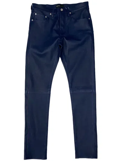 Purple Brand P001 Coated Skinny Jeans In Blue