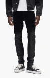 Purple Brand P001 Flocked Dipped Skinny Jeans In Black