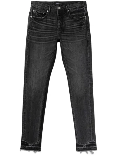 Purple Brand Mid-rise Slim-fit Jeans In Black