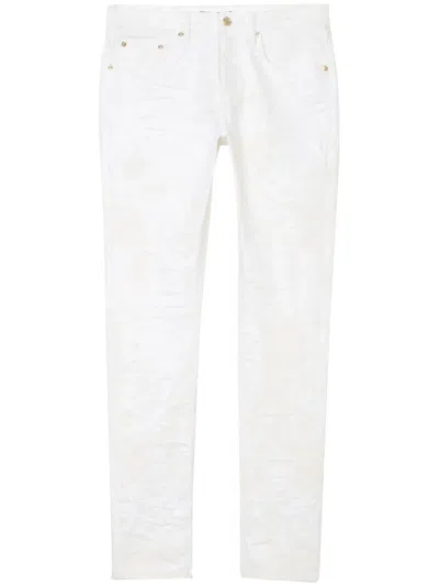 Purple Brand Logo-patch Skinny-cut Jeans In White