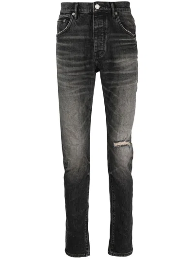 Purple Brand Black P001 Low-rise Slim Jeans
