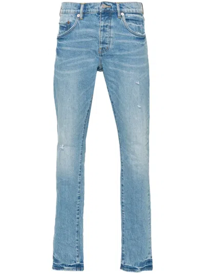 Purple Brand Distressed Skinny Jeans In Blue