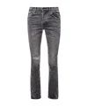 Purple Brand Black Flared Jeans With Crinkled Effect In Black