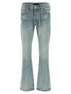 Purple Brand "coated Flare" Jeans In Light Blue