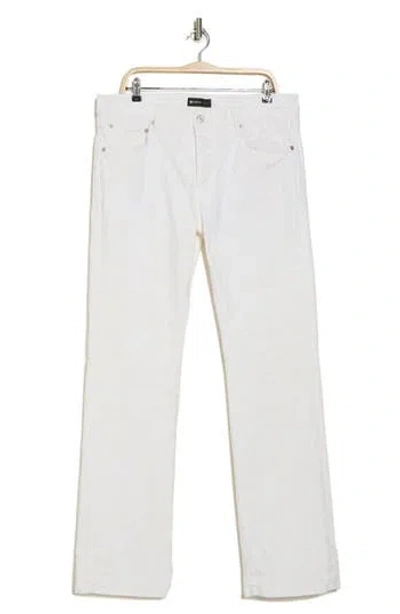 Purple Brand P004 Slim Fit Flare Jeans In White Flocked Snake