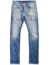 Purple Brand P005 Thrashed Tinted Straight Jeans In Blue